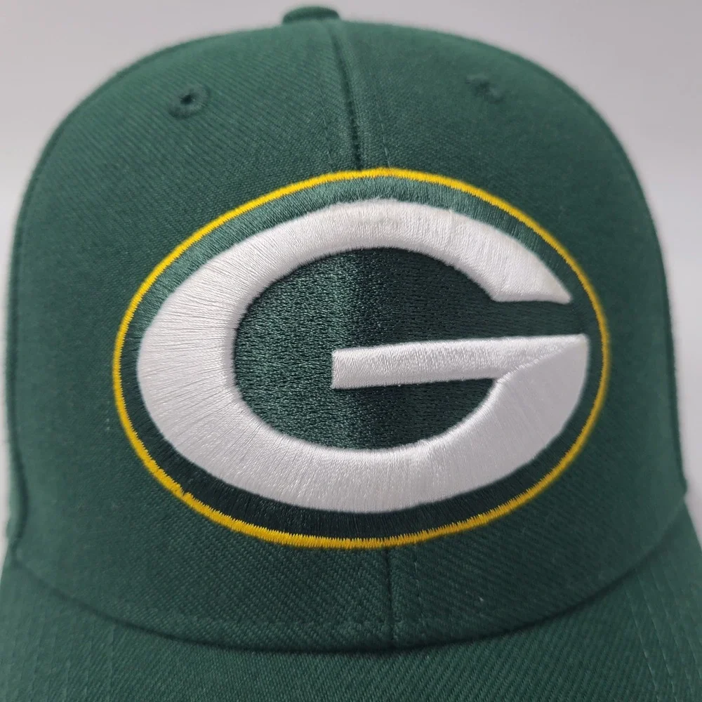 Green Bay Packers Hat Adjustable 47 Brand Green NFL Football Logo Wool Blend Men
